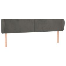 vidaXL sötétszürke bársony fejtámla szárnyakkal 163x23x78/88 cm (3116919) ágy és ágykellék