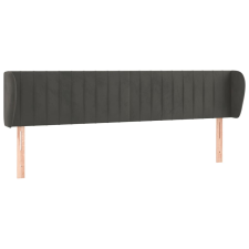 vidaXL sötétszürke bársony fejtámla szárnyakkal 183x23x78/88 cm (3117443) ágy és ágykellék