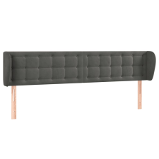 vidaXL sötétszürke bársony fejtámla szárnyakkal 183x23x78/88 cm (3117639) ágy és ágykellék