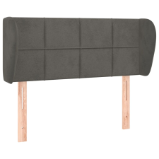vidaXL sötétszürke bársony fejtámla szárnyakkal 203x23x78/88 cm (3117175) ágy és ágykellék