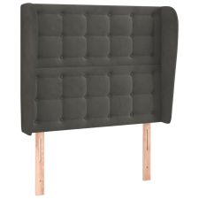 vidaXL sötétszürke bársony fejtámla szárnyakkal 83 x 23 x 118/128 cm (3118421) ágy és ágykellék