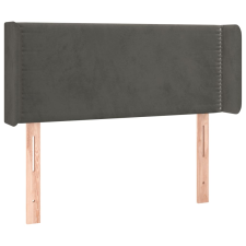 vidaXL sötétszürke bársony fejtámla szárnyakkal 83x16x78/88 cm (3118659) ágy és ágykellék
