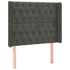 vidaXL sötétszürke bársony fejtámla szárnyakkal 93x16x118/128 cm (3119953) ágy és ágykellék