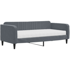 vidaXL sötétszürke bársony heverő matraccal 90 x 190 cm (3197053 VidaXL) bútor