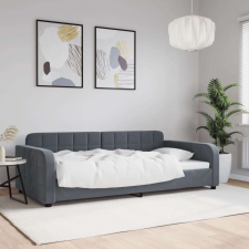 vidaXL sötétszürke bársony kanapéágy keret 100 x 200 cm ágy és ágykellék