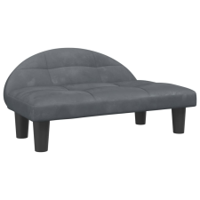 vidaXL sötétszürke bársony kutyaágy 70 x 52 x 30 cm (171940) szállítóbox, fekhely kutyáknak