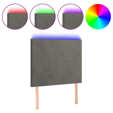 vidaXL sötétszürke bársony LED-es fejtámla 100x5x118/128 cm (3122187) ágy és ágykellék