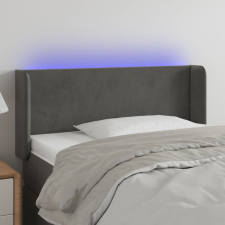 vidaXL sötétszürke bársony LED-es fejtámla 83 x 16 x 78/88 cm ágy és ágykellék