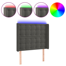 vidaXL sötétszürke bársony LED-es fejtámla 83x16x118/128 cm (3124513) ágy és ágykellék