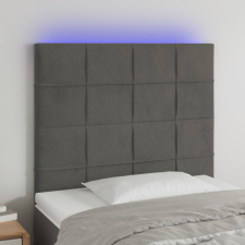 vidaXL sötétszürke bársony LED-es fejtámla 90x5x118/128 cm ágy és ágykellék