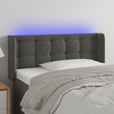vidaXL sötétszürke bársony LED-es fejtámla 93 x 16 x 78/88 cm ágy és ágykellék