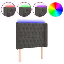 vidaXL sötétszürke bársony LED-es fejtámla 93x16x118/128 cm (3124421) ágy és ágykellék