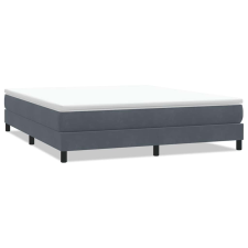 vidaXL sötétszürke bársony rugós ágy matrac nélkül 180x220 cm (3315886) ágy és ágykellék