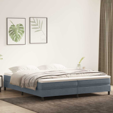 vidaXL sötétszürke bársony rugós ágy matrac nélkül 200x210 cm ágy és ágykellék
