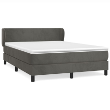 vidaXL sötétszürke bársony rugós ágy matraccal 140x190 cm (3127368) ágy és ágykellék