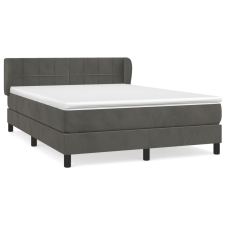vidaXL sötétszürke bársony rugós ágy matraccal 140x190 cm (3127488) ágy és ágykellék