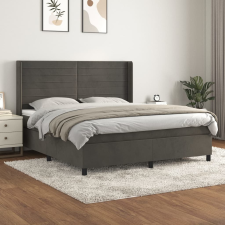 vidaXL sötétszürke bársony rugós ágy matraccal 180x200 cm ágy és ágykellék