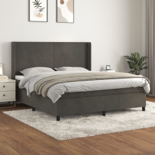 vidaXL sötétszürke bársony rugós ágy matraccal 180x200 cm ágy és ágykellék