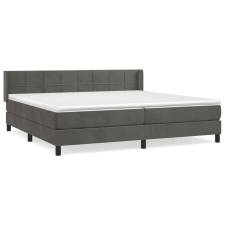 vidaXL sötétszürke bársony rugós ágy matraccal 200x200 cm (3130980) ágy és ágykellék