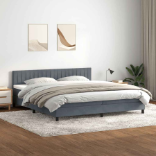vidaXL sötétszürke bársony rugós ágy matraccal 200x210 cm ágy és ágykellék