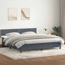 vidaXL sötétszürke bársony rugós ágy matraccal 200x210 cm ágy és ágykellék