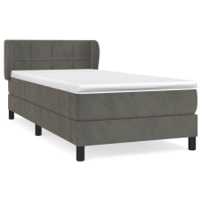 vidaXL sötétszürke bársony rugós ágy matraccal 80 x 200 cm (3127458) ágy és ágykellék