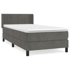 vidaXL sötétszürke bársony rugós ágy matraccal 80 x 200 cm (3130926) ágy és ágykellék