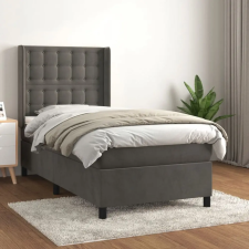 vidaXL sötétszürke bársony rugós ágy matraccal 90x190 cm ágy és ágykellék