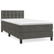 vidaXL sötétszürke bársony rugós ágy matraccal 90x190 cm (3141516) ágy és ágykellék
