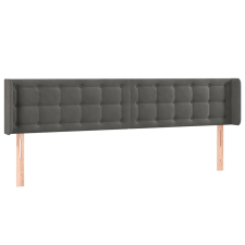vidaXL sötétszürke bársony szárnyas fejtámla 203x16x78/88 cm (3119269) ágy és ágykellék