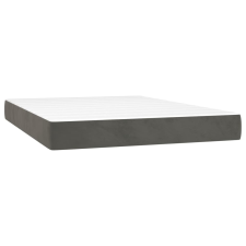 vidaXL sötétszürke bársony zsebrugós ágymatrac 140x200x20 cm (347809) ágy és ágykellék