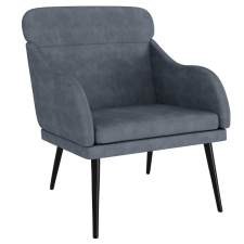vidaXL sötétszürke bársonyfotel 63 x 76 x 80 cm (351437) bútor
