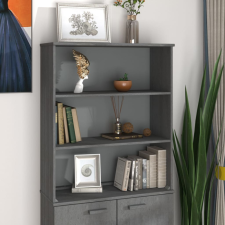 vidaXL sötétszürke fenyőfa felső tálalószekrény-elem 85 x 35 x 100 cm bútor