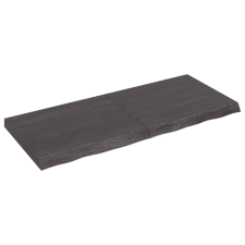 vidaXL sötétszürke kezelt tömör tölgyfa asztallap 120x50x6 cm (3156437) bútor