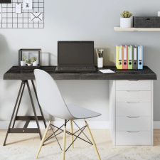 vidaXL Sötétszürke kezelt tömör tölgyfa asztallap 140x60x6 cm bútor