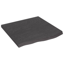 vidaXL sötétszürke kezelt tömör tölgyfa asztallap 60x60x4 cm (3156414) bútor