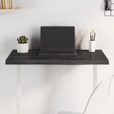 vidaXL Sötétszürke kezelt tömör tölgyfa asztallap 80x40x4 cm bútor