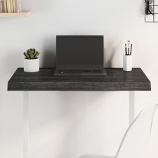 vidaXL Sötétszürke kezelt tömör tölgyfa asztallap 80x50x6 cm bútor