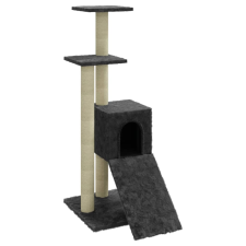 vidaXL sötétszürke macskabútor szizál kaparófákkal 92 cm (171514) macskafelszerelés