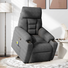 vidaXL sötétszürke mikroszálas szövet felállást segítő masszázsfotel (3303096) masszázsfotel