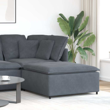 vidaXL sötétszürke moduláris kanapé lábzsámoly modul 100x100x48 cm bútor