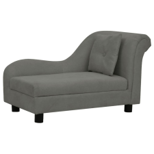 vidaXL sötétszürke plüss kutyakanapé párnával 83 x 44 x 44 cm (171103) szállítóbox, fekhely kutyáknak