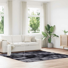 vidaXL sötétszürke poliészter hosszú szálú bozontos szőnyeg 240x240 cm lakástextília