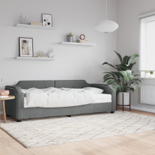 vidaXL sötétszürke szövet heverő matraccal 90 x 190 cm ágy és ágykellék