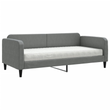 vidaXL sötétszürke szövet heverő matraccal 90 x 190 cm (3196809) ágy és ágykellék