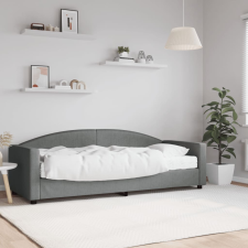 vidaXL sötétszürke szövet kanapéágy matraccal 80 x 200 cm ágy és ágykellék