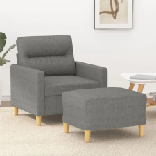 vidaXL sötétszürke szövet kanapéfotel lábtartóval 60 cm bútor