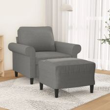 vidaXL sötétszürke szövet kanapéfotel lábtartóval 60 cm bútor