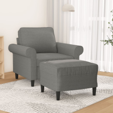 vidaXL sötétszürke szövet kanapéfotel lábtartóval 60 cm bútor