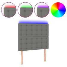 vidaXL sötétszürke szövet LED-es fejtámla 100x5x118/128 cm (3122849) ágy és ágykellék